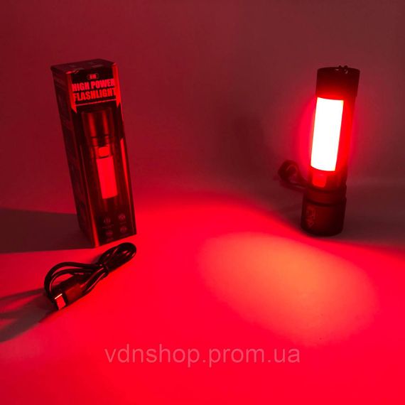 Ліхтарик світлодіодний для туриста 611-TG+COB(white+red), Ліхтар з регулюванням променя QD-33 | Зображення 9