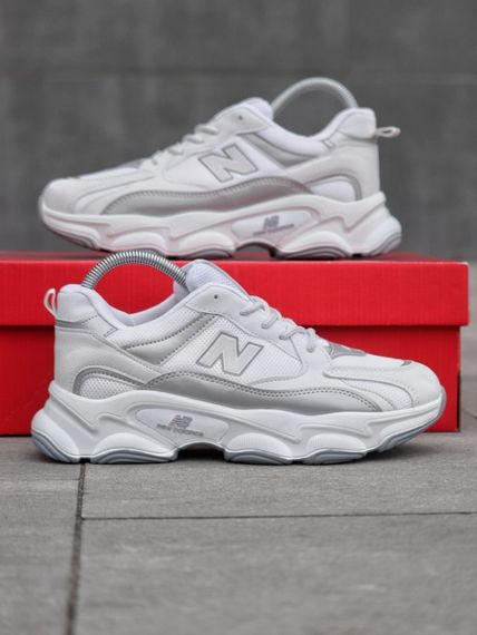 Кросівки New Balance замш/шкіра/3D сітка колір білий, сірий | Зображення 6