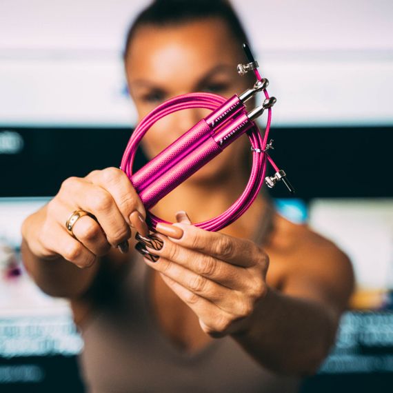 Скакалка швидкісна 4yourhealth Jump Rope Premium 3м металева на підшипниках 6863 Рожева | Зображення 6