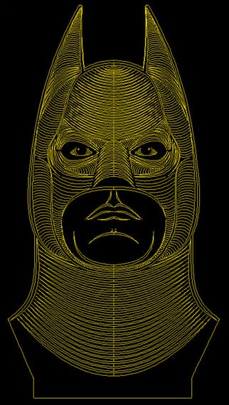 Акриловий світильник-нічник Бетмен жовтий tty-n000734