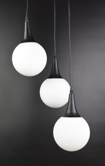 Люстра підвісна LOFT на 3 лампочки 25970 Чорний 35-90х35х35 см. | Зображення 1