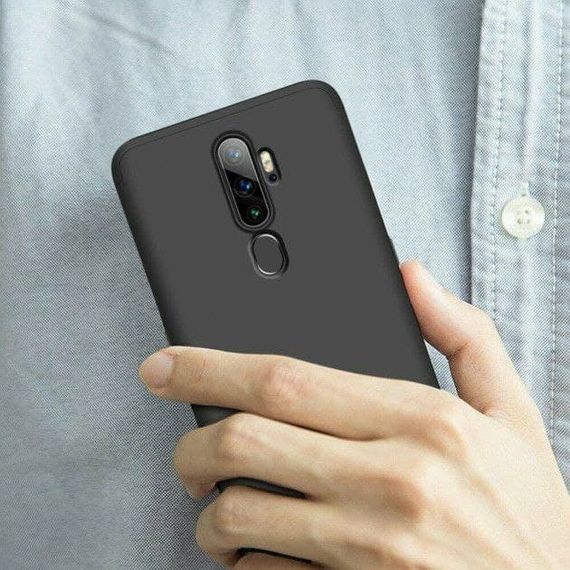 Чехол GKK 360 градусов для Oppo A9 цвет Черный | Зображення 3