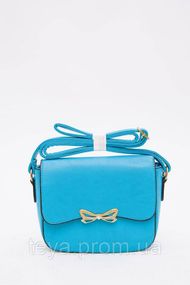 Клатч зі шкірозамінника бірюзового кольору розмір 18x15x6 FA_002520