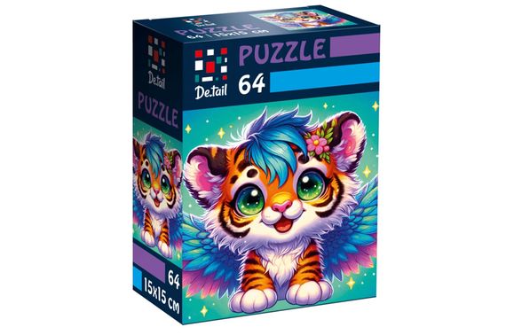 Пазли De.tail. Крилате тигреня. 64 деталі DT1234-02 (укр) Vladi Toys | Зображення 1