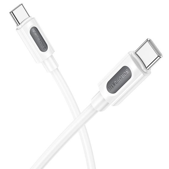 Дата кабель Borofone BX114 Structure Type-C to Type-C 60W (1m) White | Зображення 2