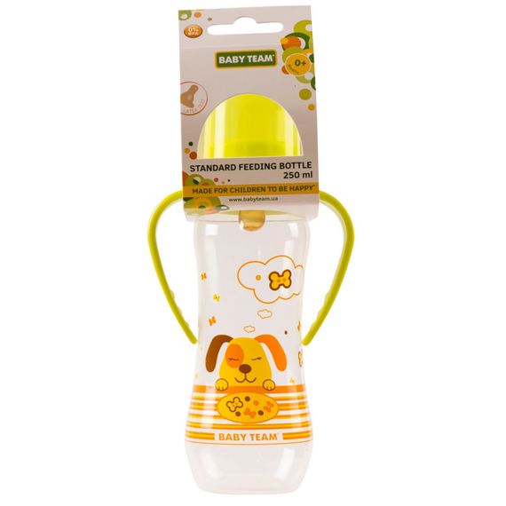 Бутылочка для кормления с латексной соской 1311 жовта 250 мл