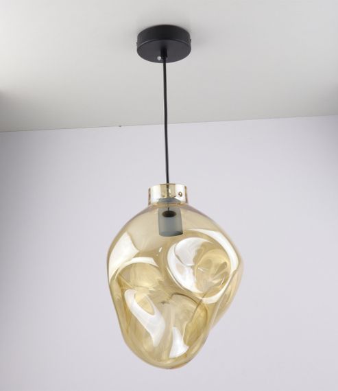 Люстра підвісна LOFT на 1 лампочку 25006 Чорний 35-135х23х23 см.