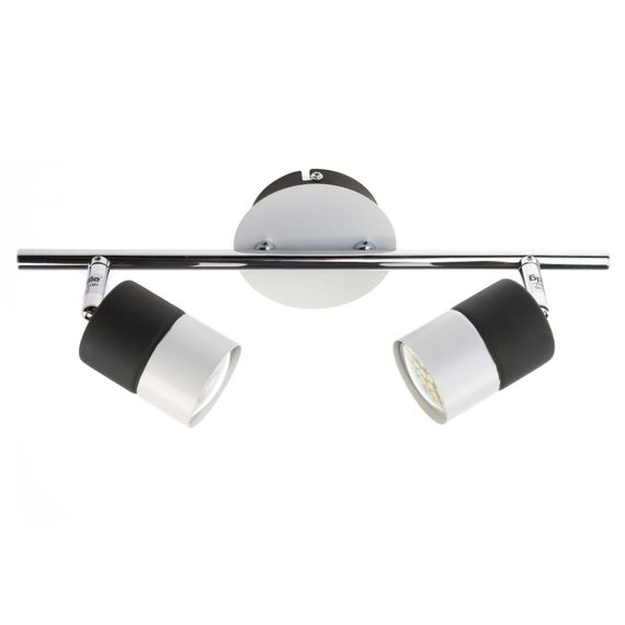Светильник настенно-потолочный спот поворотный накладной HTL-183/2 GU10 BK+WH | Зображення 3
