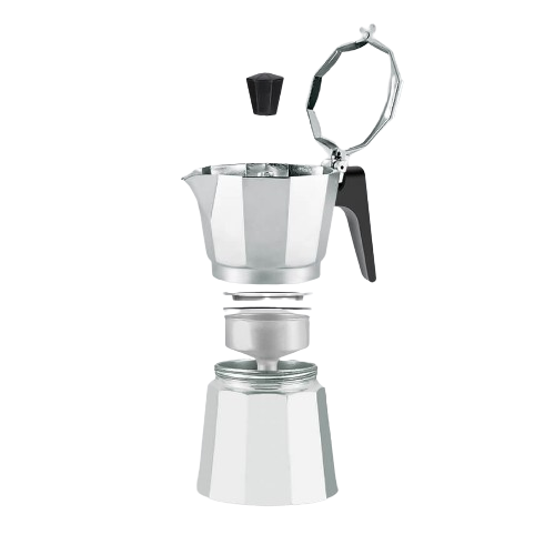 Кавоварка гейзерна 150мл (3 порції) алюмінієва MR-1666-3 Espresso Moka Maestro | Зображення 2