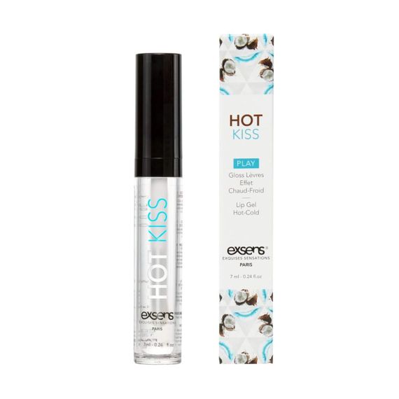 Стимулювальний блиск для губ EXSENS Coconut Hot Kiss 7 мл, зігріває та охолоджує sexstyle