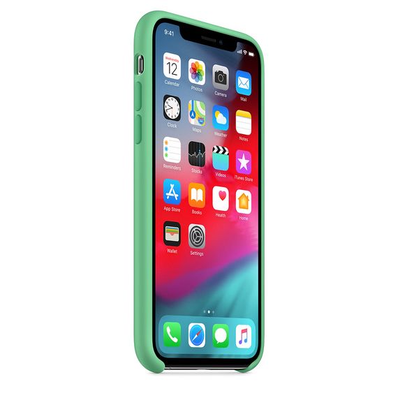 Чохол Silicone Case without Logo (AA) для Apple iPhone XS Max (6.5") Зелений / Spearmint | Зображення 2