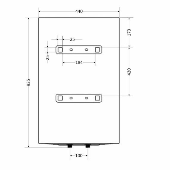 Водонагрівач електричний Aquatronic 100 л універсальний, сухий ТЕН 2,0 кВт Round D1004620 B4 | Зображення 1