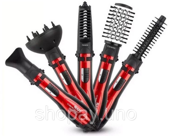 Фен-щетка для волос Rotative Brush RAF R416 ∙ Брашинг для укладки волос с насадками 5 в 1, 1200Вт | Зображення 1