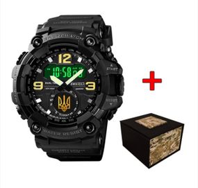 Чоловічий Тактичний годинник Awarder 004 Тризуб золото Black 1202-0119