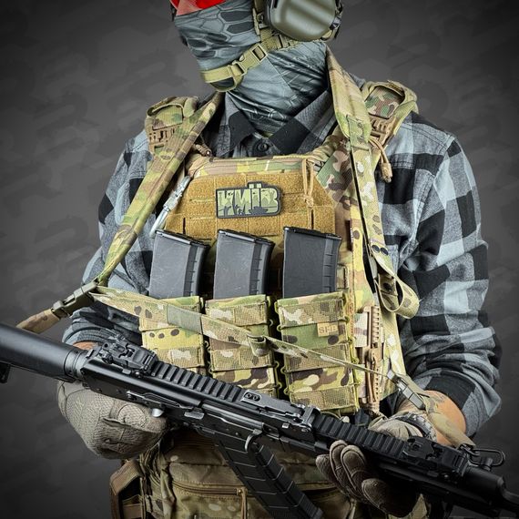 Ремінь збройовий RAGNAROK триточковий з широким наплічником "KRAKEN" carbine Мультикам | Зображення 4