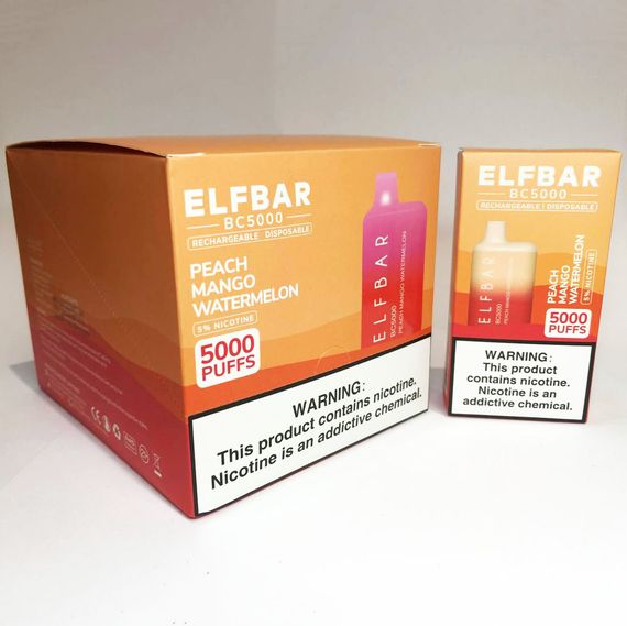 Elf Bar BC5000 смак Персик Манго Кавун (Peach Mango Watermelon) | Зображення 4