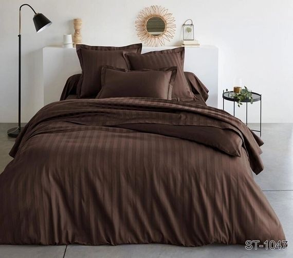 Комплект постельного белья TAGtekstil страйп-сатин LUXURY eвро ST-1047