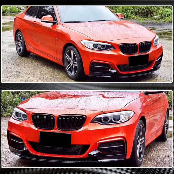 Накладка на передній бампер V3 (для F22/23 M-Sport, Карбон) для BMW 2 серія F22/23 2014-2021 рр | Зображення 2