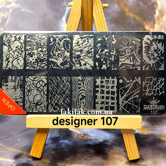 Пластина 107 для стемпінгу Designer Professional (12х6см)