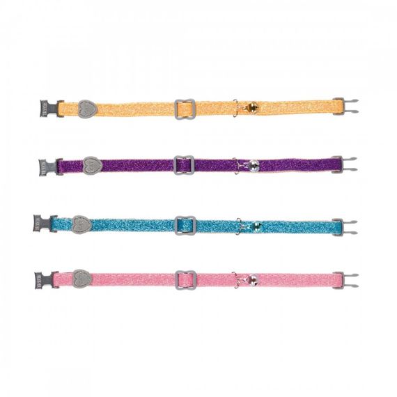 Нашийник Trixie для котів Glitter з дзвіночком поліестеровий | Зображення 1