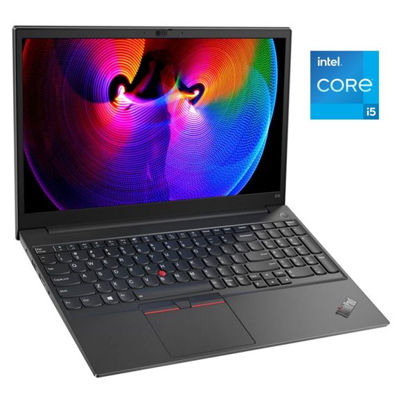 Ультрабук Б-класс Lenovo ThinkPad E15 Gen 2 / 15.6" (1920x1080) IPS / Intel Core i5-1135G7 (4 (8) ядра по 2.4 - 4.2 GHz) / 16 GB DDR4 / 256 GB SSD / Intel Iris Xe Graphics / WebCam / Win 10 Pro б/у