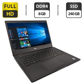 Ультрабук Dell Latitude 3400 / 14" (1920x1080) IPS / Intel Core i5-8250U (4 (8) ядра по 1.6 - 3.4 GHz) / 8 GB DDR4 / 240 GB SSD / Intel UHD Graphics / WebCam б/в