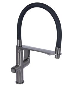 Змішувач для кухні Qtap Vlasta New з гнучким виливом з підключенням для питної води QTVLA364GMB45649