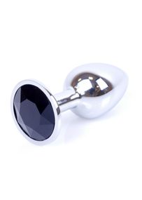 Анальна пробка - Jewellery Silver Plug - Black