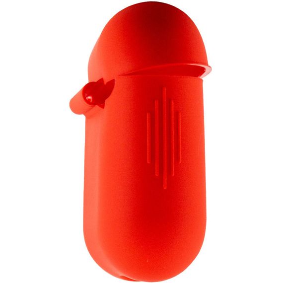 Силіконовий футляр New з карабіном для навушників Airpods 1/2 Червоний / Red | Зображення 3