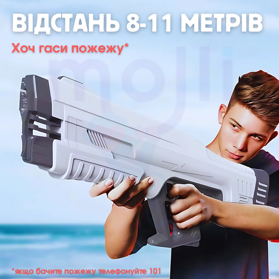 Водяной Бластер на Аккумуляторе с Резервуаром 1200 мл Мощный Электрический Пистолет С Автоматическим Насосом  Для Детей И Взрослых | Зображення 5