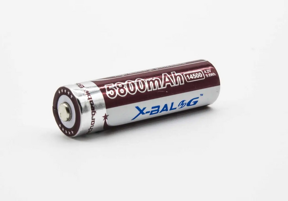 Акумулятор 14500 X-Balog 5800mAh 4,2 V Li-ion батарейка для ліхтариків з захистом від розряду та перезарядження | Зображення 1