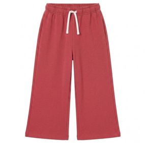 Дитячі теплі широкі спортивні штани для дівчинки Green Cotton 116 см Рожеві (25111298)