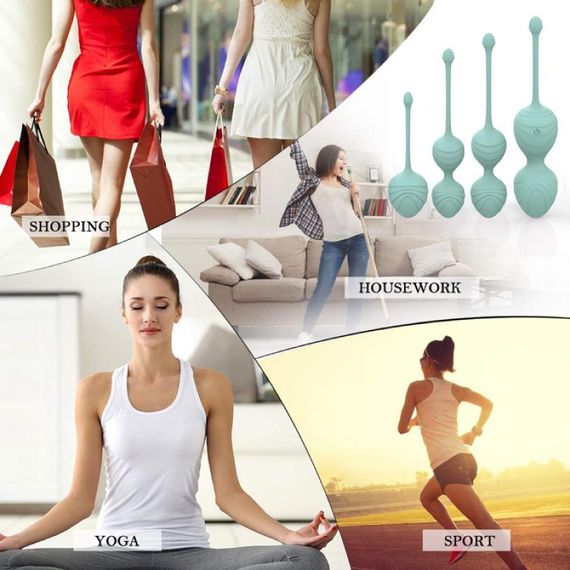 Набір вагінальних віброкульок Every Night Toys Hailey, 4 шт, з дистанційним пультом, бірюзовий sexstyle | Зображення 7