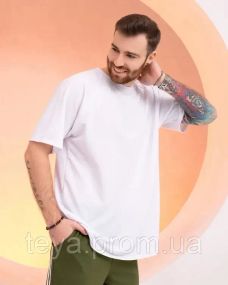 Футболка для чоловіків білий розмір S FI_007031