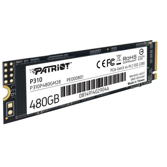 Накопичувач SSD M.2 2280 480GB Patriot (P310P480GM28) | Зображення 1