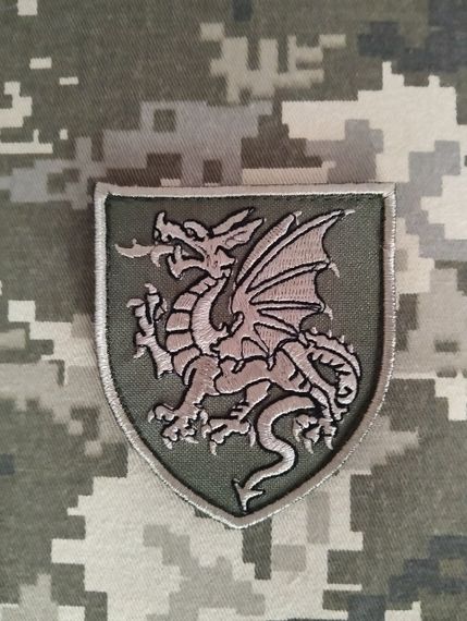 Шеврон 107 реактивная арт бригада (зеленый)