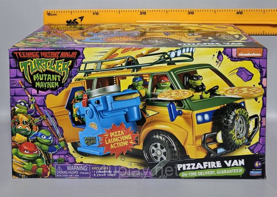 Черепашки-ніндзя Бойова машина Фургон доставки піци Оригінал TMNT Pizza Fire Delivery Van стріляє піцою | Зображення 6