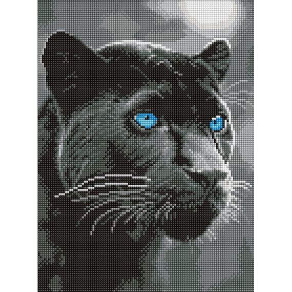 Алмазная мозаика "Взгляд пантеры" ©art_selena_ua AMO8347, 30х40 см