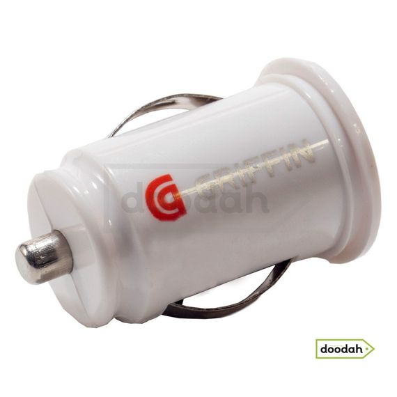 Зарядний пристрій для USB від прикурювача - Griffin Mini Dual USB White