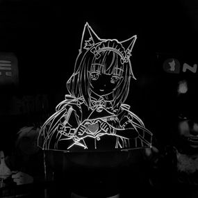 Акриловий світильник-нічник Nekopara білий tty-n001889