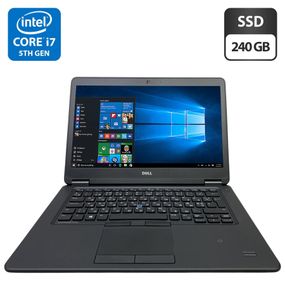 Ультрабук Dell Latitude E7450 / 14" (1920x1080) IPS / Intel Core i7-5600U (2 (4) ядра по 2.6 - 3.2 GHz) / 8 GB DDR3 / 240 GB SSD / Intel HD Graphics 5500 / WebCam б/у