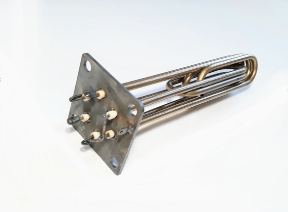 Блок ТЕНів 9000W на квадратному фланці 100×100 мм (Україна)