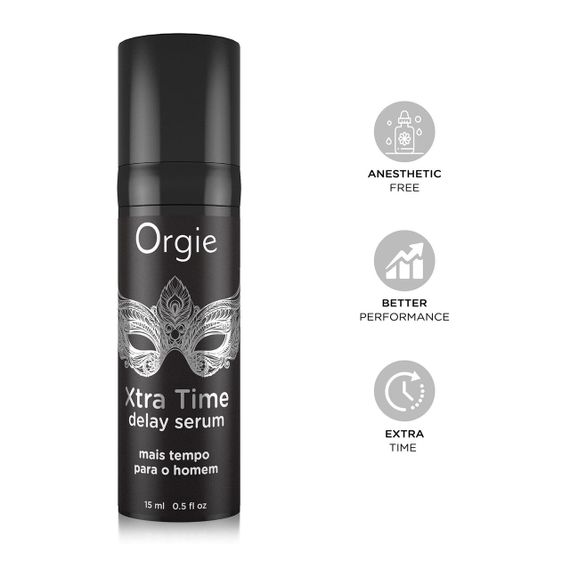 Сыворотка-пролонгатор Orgie Xtra Time Delay Serum, 15 мл, без анестетиков, на силиконовой основе Sex Aura | Зображення 2