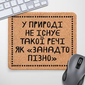 Коврик для мышки У природі не існує такої речі, як занадто пізно 24х20 см (KYL_22U034)";