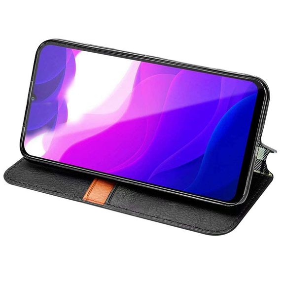 Шкіряний чохол-книжка GETMAN Cubic (PU) для Xiaomi Redmi Note 9s / Note 9 Pro / Note 9 Pro Max Чорний | Зображення 3