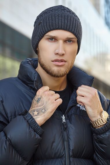 Мужская шапка «Сильвер» графит