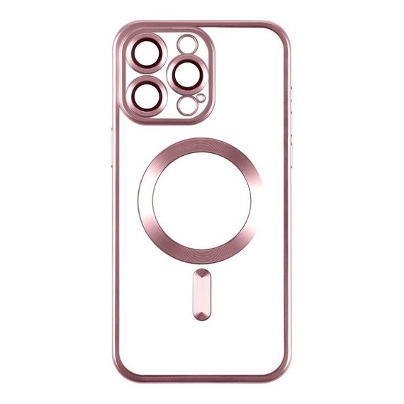 Чехол TPU Metallic Chrome з повним захистом камери with Magsafe для Iphone 12 Цвет Chrome Gold | Зображення 5