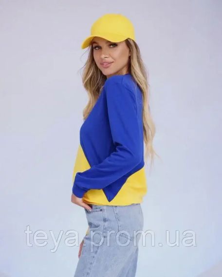 Толстовка цвет желтый/голубой размеры S, XL, L, M FI_005914 | Зображення 2