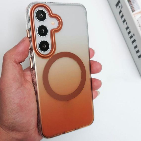 Чехол TPU+PC Phantom with MagSafe для Samsung Galaxy S25 Rose Gold | Зображення 2