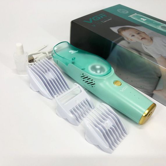 Машинка з витяжкою для стрижки дітей та немовлят VGR V-151 Baby зі змінними насадками AQ-74 | Зображення 5